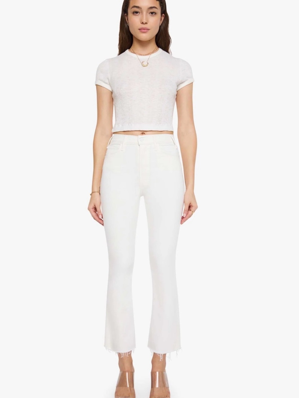 Mother Hustler Ankle Fray Jeans
